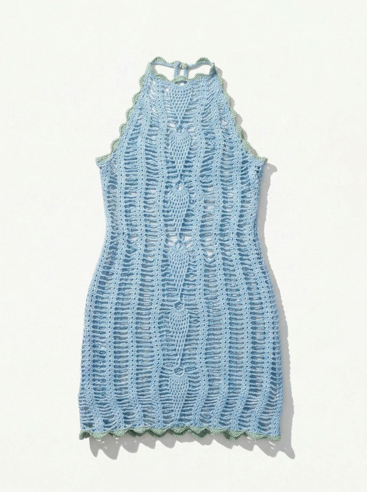 Blue Siren Crochet Mini Dress