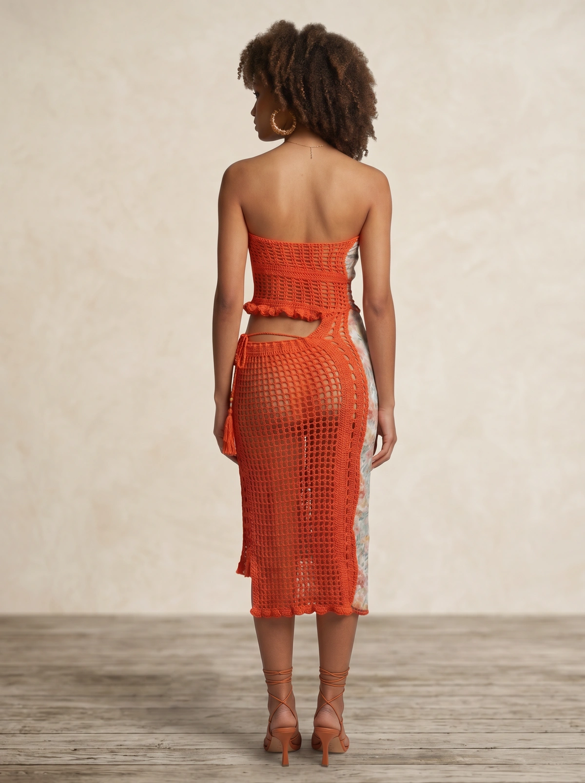 Rosalia Crochet Midi Dress