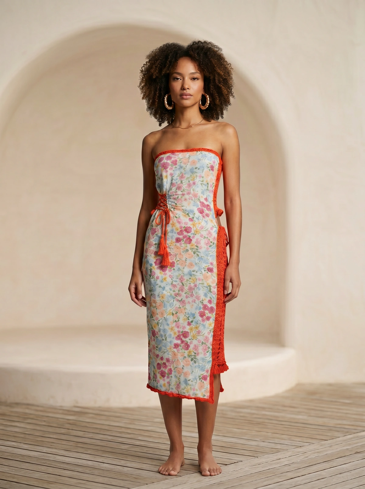 Rosalia Crochet Midi Dress