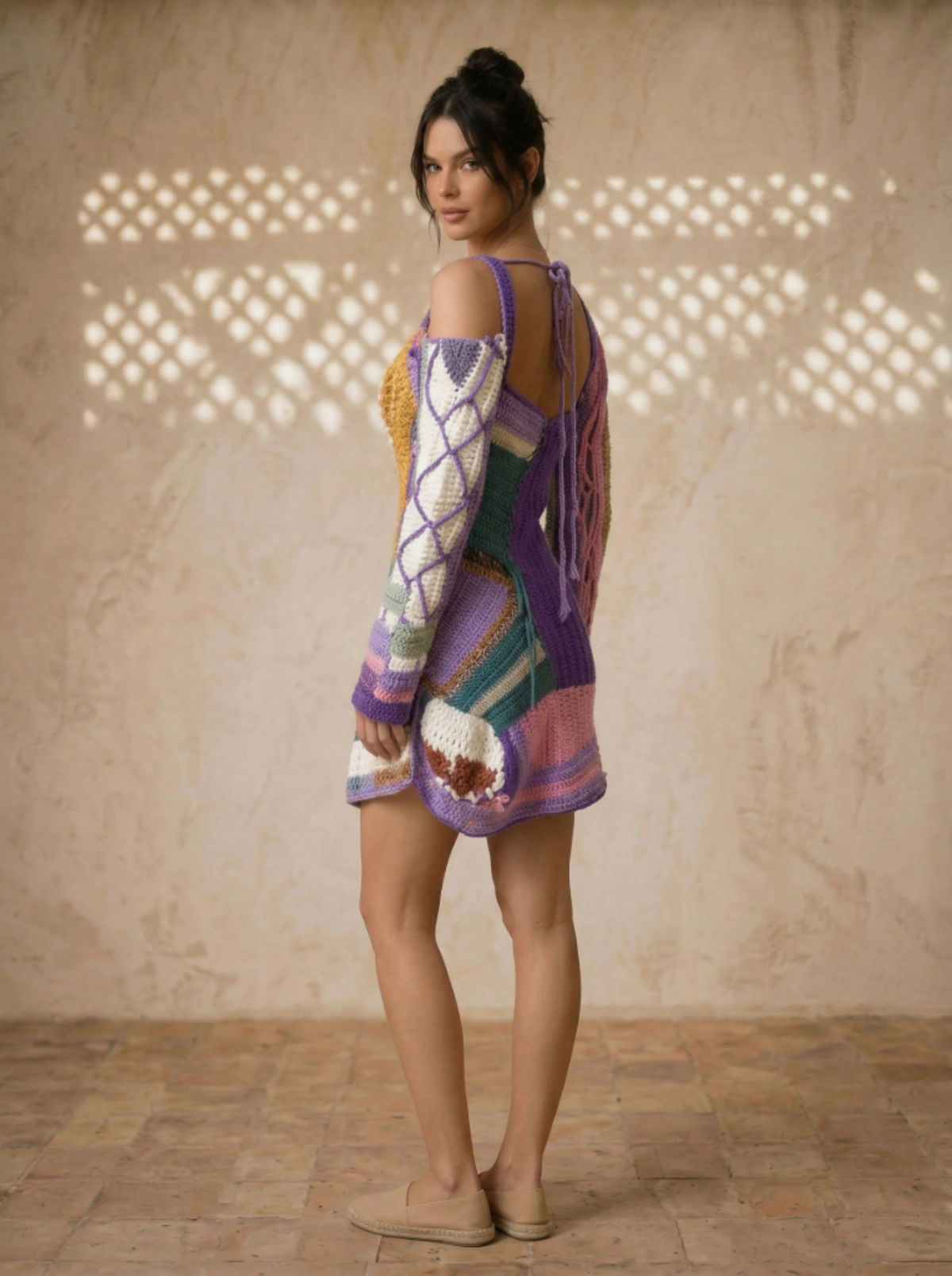Aurora Patchwork Crochet Dress