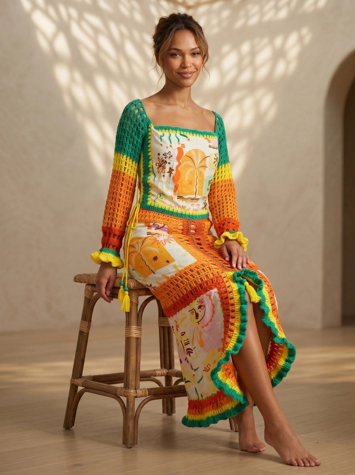 Sol Caribe Crochet Dress