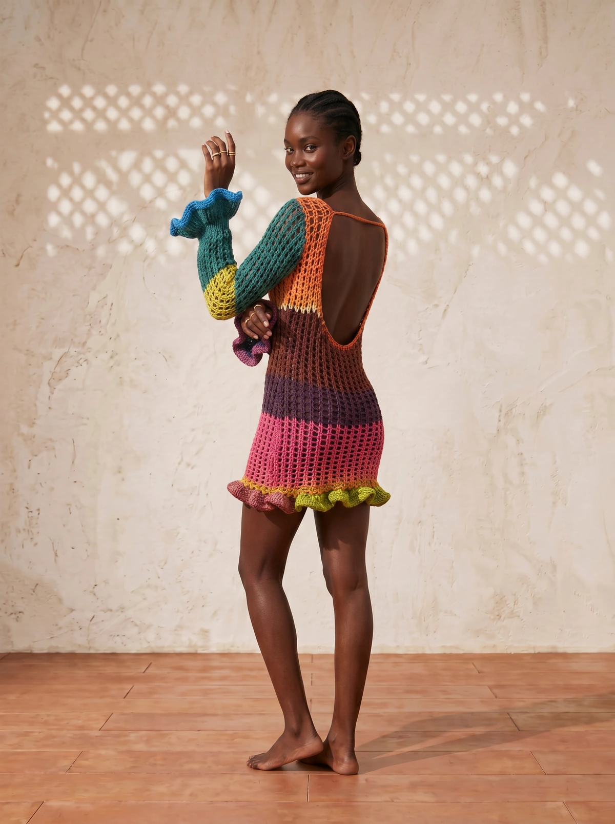 Boheme Flame Crochet Dress