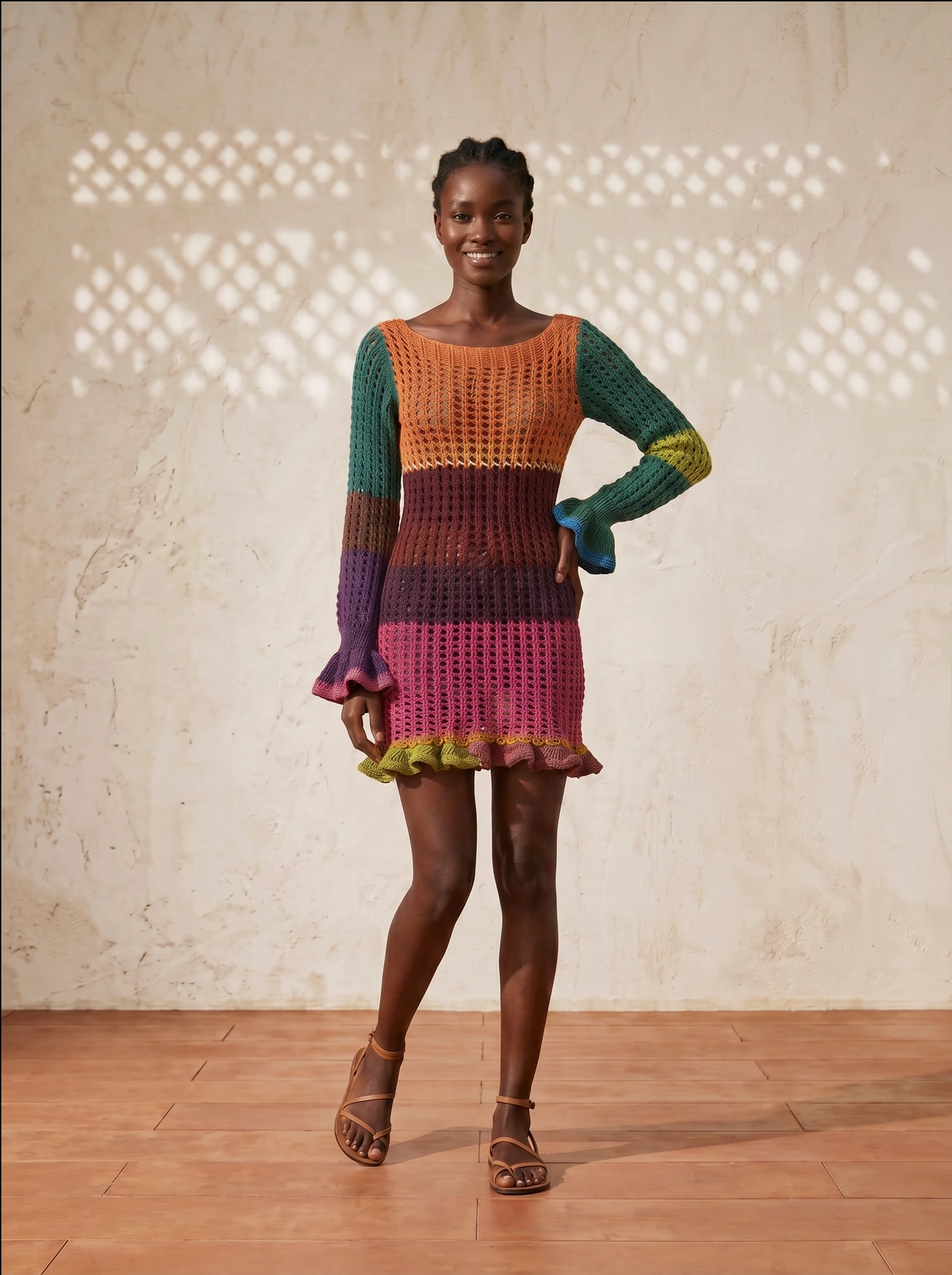 Boheme Flame Crochet Dress