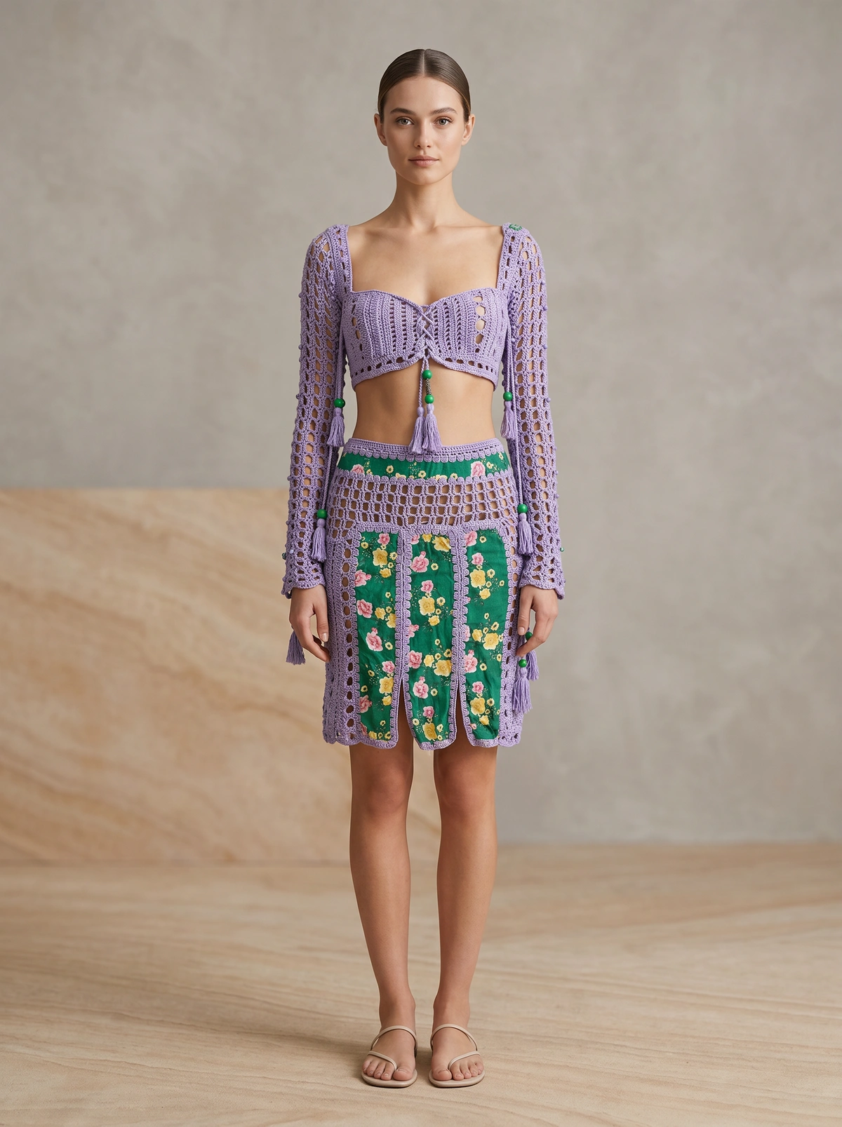 Lavender Bloom Crochet Set