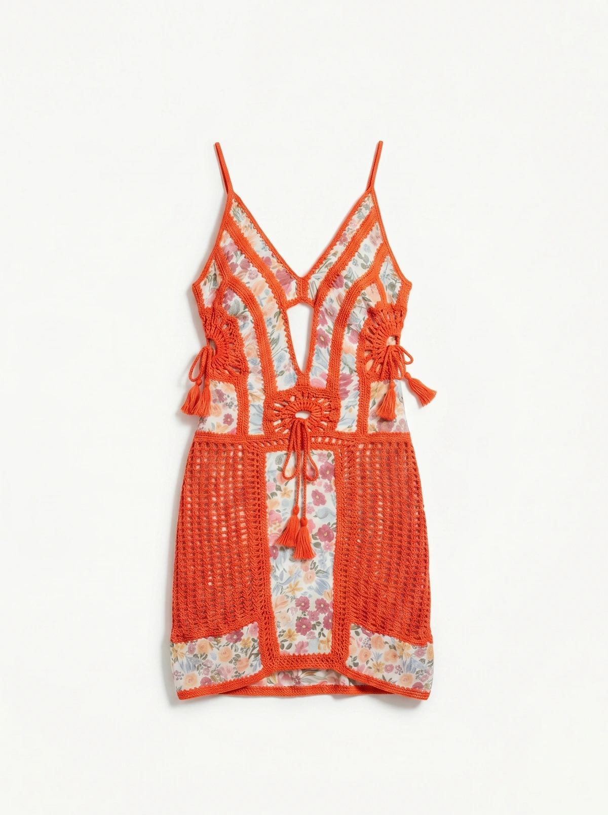 Scarlet Bloom Crochet Dress