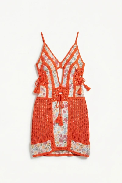 Scarlet Bloom Crochet Dress
