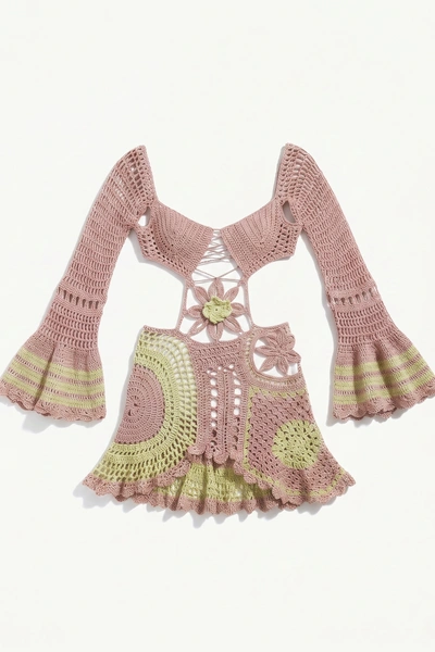Bloom Boho Crochet Mini Dress