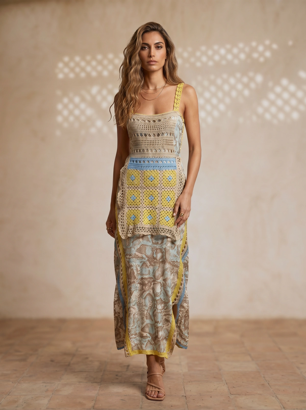 Lunara Crochet Maxi Dress