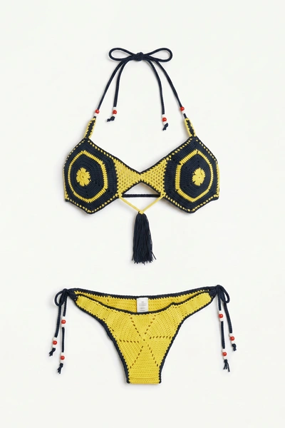 Golden Eclipse Crochet Bikini Set