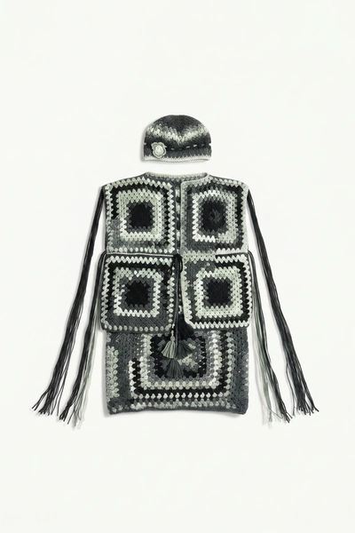 Midnight Nomad Boho Crochet Two-Piece Set