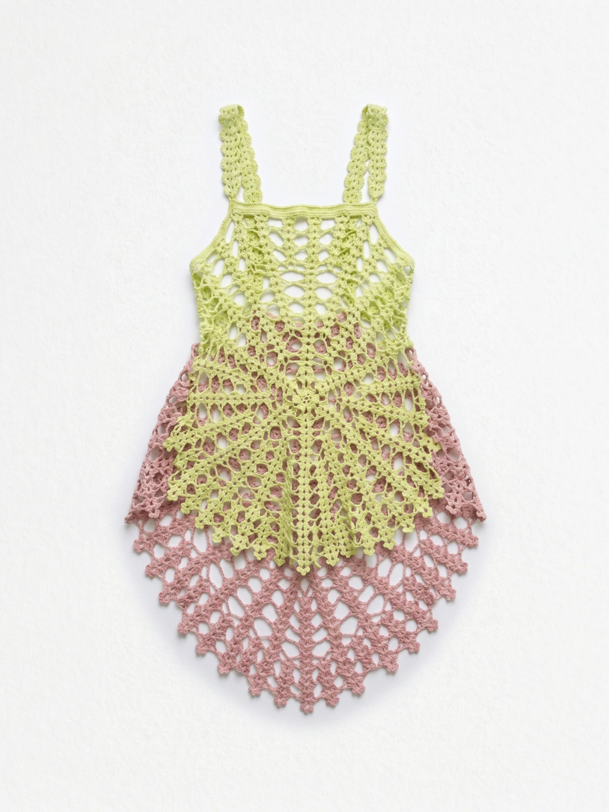Lime Mirage Crochet Mini Dress