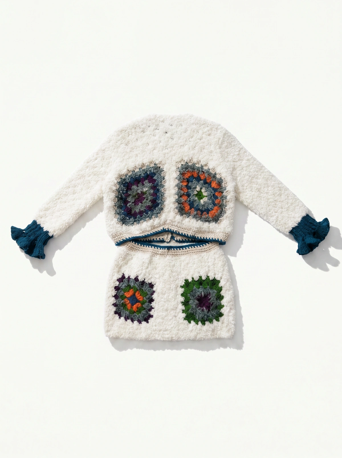 Snowflower Crochet Jacket & Skirt Set