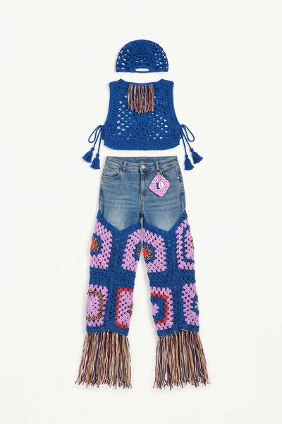 Wild Rhythm Crochet Denim Set
