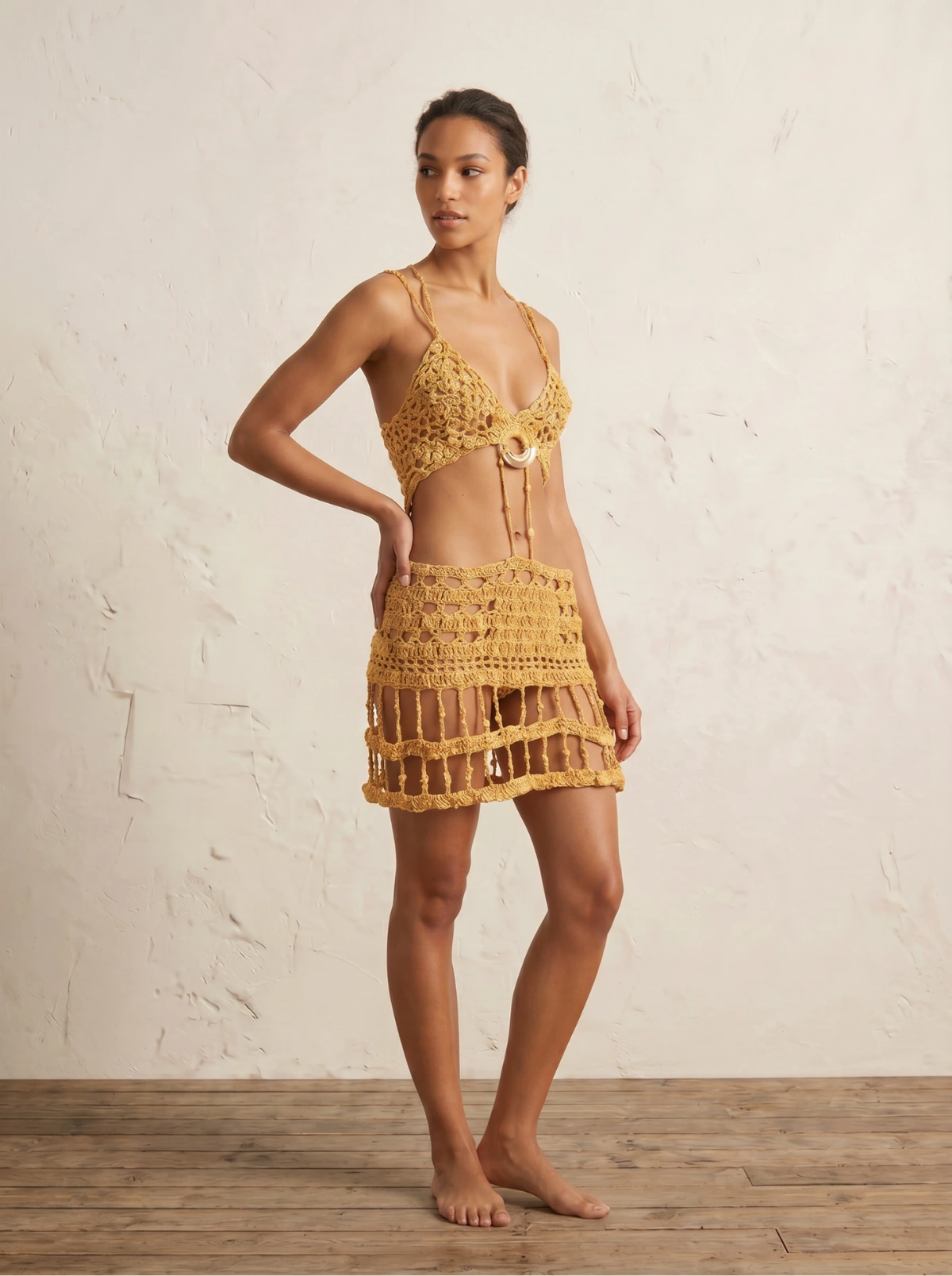 Solar Loop Crochet Dress