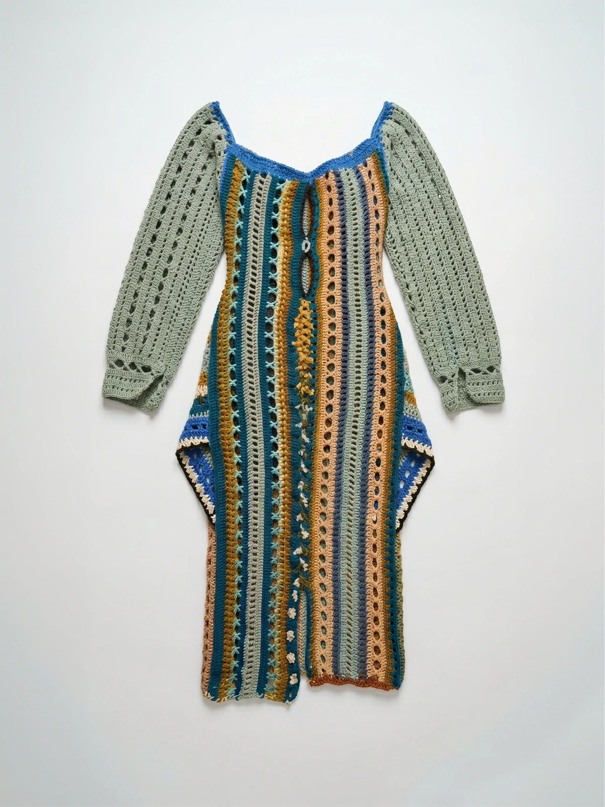 Ocean Muse Crochet Knit Dress