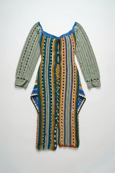 Ocean Muse Crochet Knit Dress