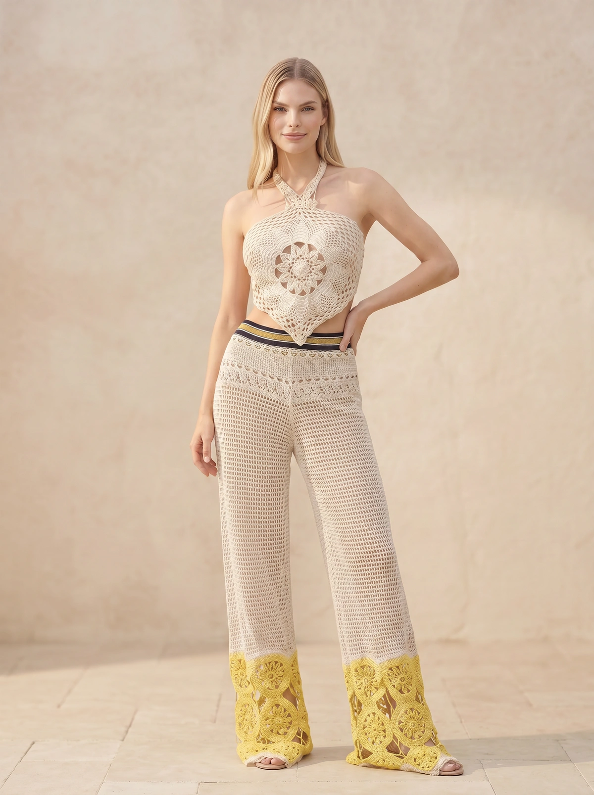 Sunflower Boho Crochet Set